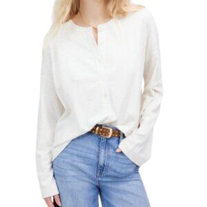 MADEWELL Relaxed Henley Long-Sleeve Tee Women's Large